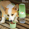 Pet Travel Water Bottle Portable with Food Container Foldable 2in1 Pet Outdoor Bowl Puppy Dog Cat Travel Drinking Food Feeder